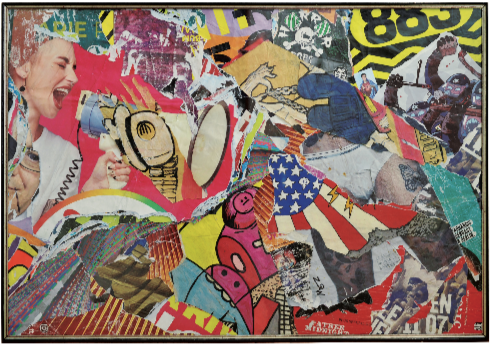 "Donna con megafono" cm 140 x 100