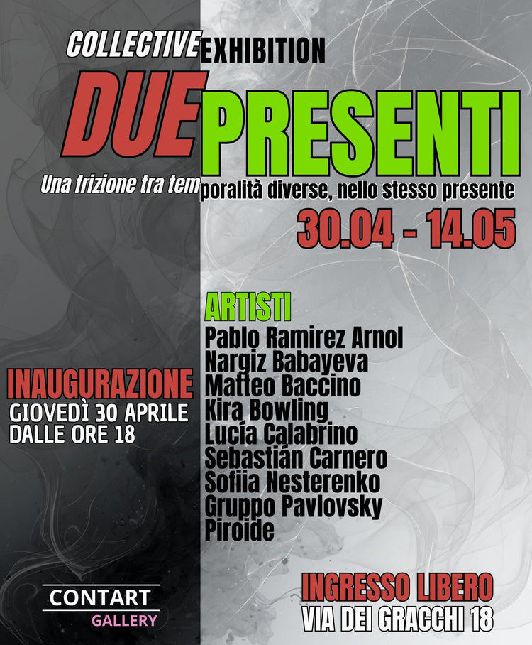 Mostra Collettiva: “Due presenti: una frizione tra temporalità diverse, nello stesso presente”