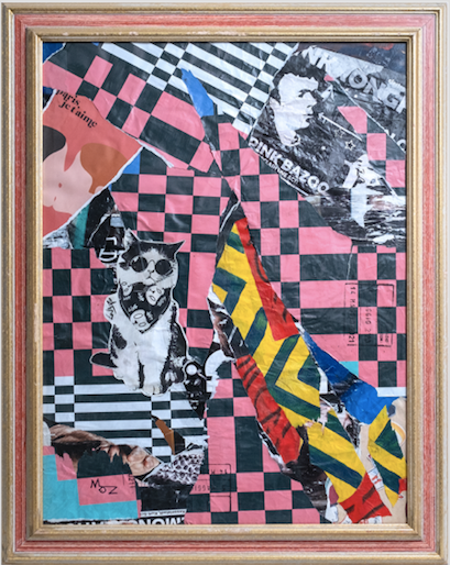 The cat scratched the frame cm 73x95
